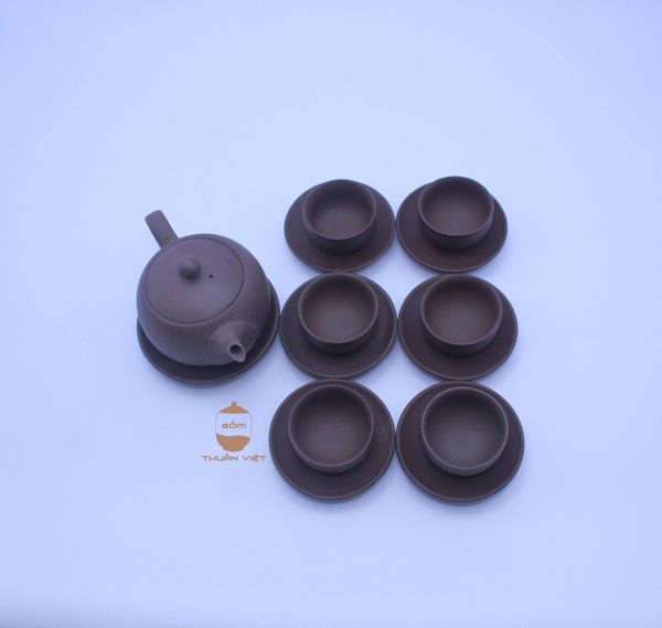 brown tea set Vietnamese hand