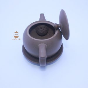 brown teapot vietnamese hand