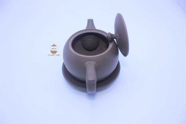 brown teapot vietnamese hand